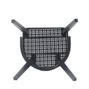 Milan Outdoor Dining Chair Set of 2 Black Iron Elegant Design 22.25' x 21.50' x 28.25'