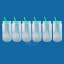 16oz Sublimatable Glass Glitter Globe - Aqua Marine