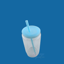 16oz Sublimatable Glass Glitter Globe - Baby Blue