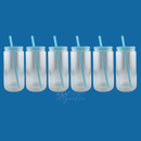 16oz Sublimatable Glass Glitter Globe - Baby Blue