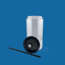 16oz Sublimatable Glass Glitter Globe - Black