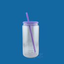 16oz Sublimatable Glass Glitter Globe - Purple