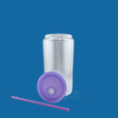 16oz Sublimatable Glass Glitter Globe - Purple