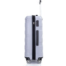 Hardshell Suitcase Spinner Wheels PP Luggage Sets Lightweight Durable Suitcase with TSA Lock,3-Piece Set (20/24/28), Silver