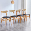 The stylish and durable solid wood dining chair, small curved back, PU cushion, and beautiful shape match perfectly with any room and everyday use