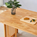 Table and chair set, ancient style solid wood dining table, imitation rattan table legs, beautiful simple solid wood dining chairation
