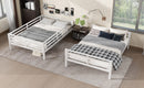 Metal Full over Full Bunk Bed for Teens and Adults,Space-Saving/Noise Reduced/No Box Spring Needed,White
