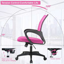 Pink Ergonomic Mesh Office Chair With Lumbar Support And Height Adjustable