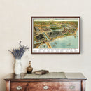Vintage Map of Chicago, Illinois 1893