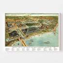 Vintage Map of Chicago, Illinois 1893