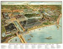 Vintage Map of Chicago, Illinois 1893
