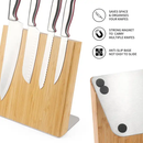 Magnetic bamboo knife holder