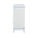 Adalid - Dresser With LED Light And Glittered Drawer Fronts - White