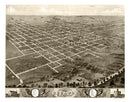 Vintage Map of Decatur, Illinois 1869