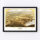 Vintage Map of Loda, Illinois 1869