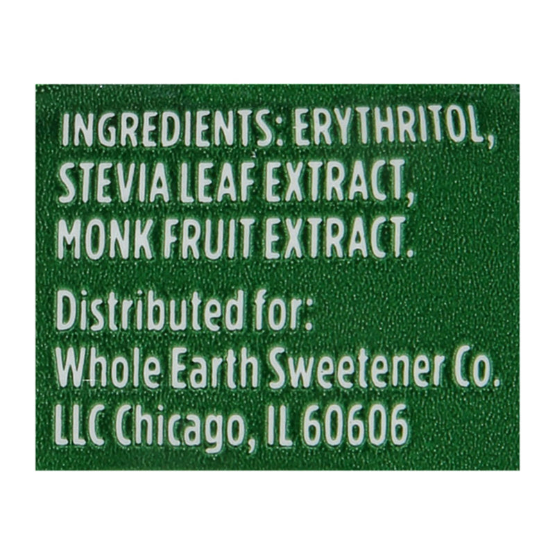 Whole Earth Sweetener Co Monk Fruit & Stevia Sweetener, 9.8 Oz, Case of 8