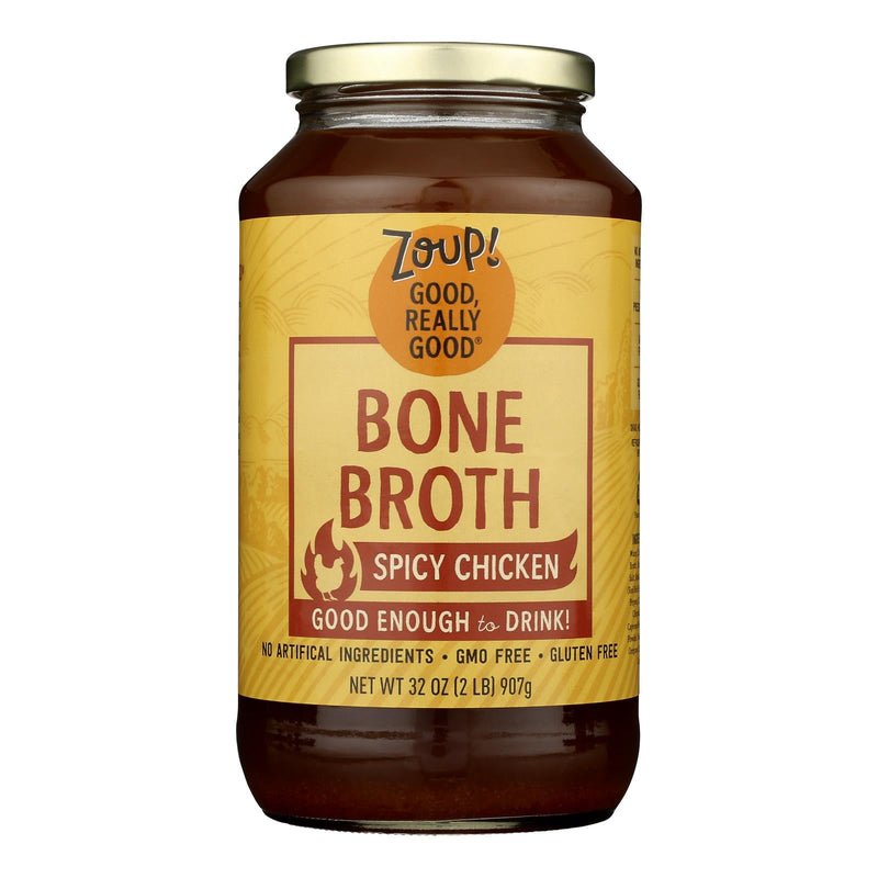 Zoup! Good, Really Good Spicy Chicken Bone Broth, 32 Oz, Case of 6