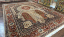 Wonderful Pak Persian Rug 9x12, Very Fine 260 KPSI, Floral Peacocks, Handmade Vintage Wool Rug