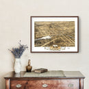 Vintage Map of Naperville, Illinois 1869