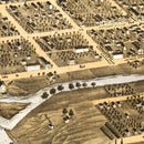 Vintage Map of Naperville, Illinois 1869