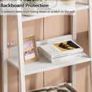 5 Tier White Ladder Shelf With Removable Fabric Drawer