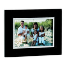 Ebony Black Frame With Silver Inner Trim Holds 5" X 7" Photo