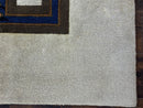 South American Rug 6x7, Unique Native American Design, Ivory, Ecuador Rug, Handmade Wool