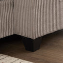 Convertible Chaise Lounge Sofa Chair with USB Ports, Cup Holders, Phone Holder, Storage, Brown Corduroy, 37.4'