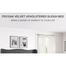 LIFT UP VELVET GRAY  FULL SIZE BED