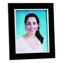Ebony Black Frame With Silver Inner Trim Holds 8" X 10" Photo
