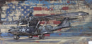 USA Air Force WW2 Era Fighter Plane Airplane Mixed Media 3D Wall Art Painting