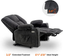 Grey Fabric Electric Recliner Chair With Heat And Vibration
