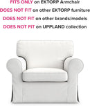 Ektorp Armchair Slipcover Cotton White Replacement Cover