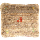 Fine Hand knotted Gabbeh pillow 15"X 16"