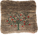 Fine Hand knotted Gabbeh pillow 15"X 16"
