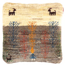 Fine Hand knotted Gabbeh pillow 16"X 16"