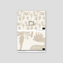 Palm Oasis Wallpaper, tan and white