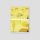 Palm Oasis Wallpaper, lemon yellow and ocher