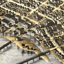 Vintage Map of Grand Rapids, Michigan 1868