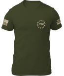1776 Circle Army Green Shirt