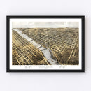Vintage Map of Grand Rapids, Michigan 1868