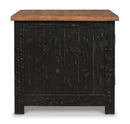 Valebeck - Rectangular End Table - Black / Brown