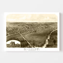 Vintage Map of Ionia, Michigan 1868