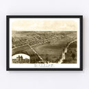 Vintage Map of Ionia, Michigan 1868