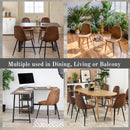 Mid Century Modern Upholstered Dining Chairs, Brown