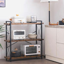 3 Tier Industrial Bookshelf Rustic Wood And Metal Open