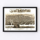 Vintage Map of Kalamazoo, Michigan 1883