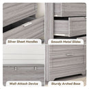 Washed Grey Farmhouse 4 Drawer Distinctive Dresser