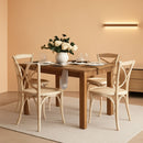 Solid Pine Farmhouse Dining Table In Antique Finish