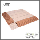 Deck Tile Ramp Edge - for Premium WPC Interlocking Tiles | DECKO (11.8" x 3.1" x 0.8") - (One Piece)
